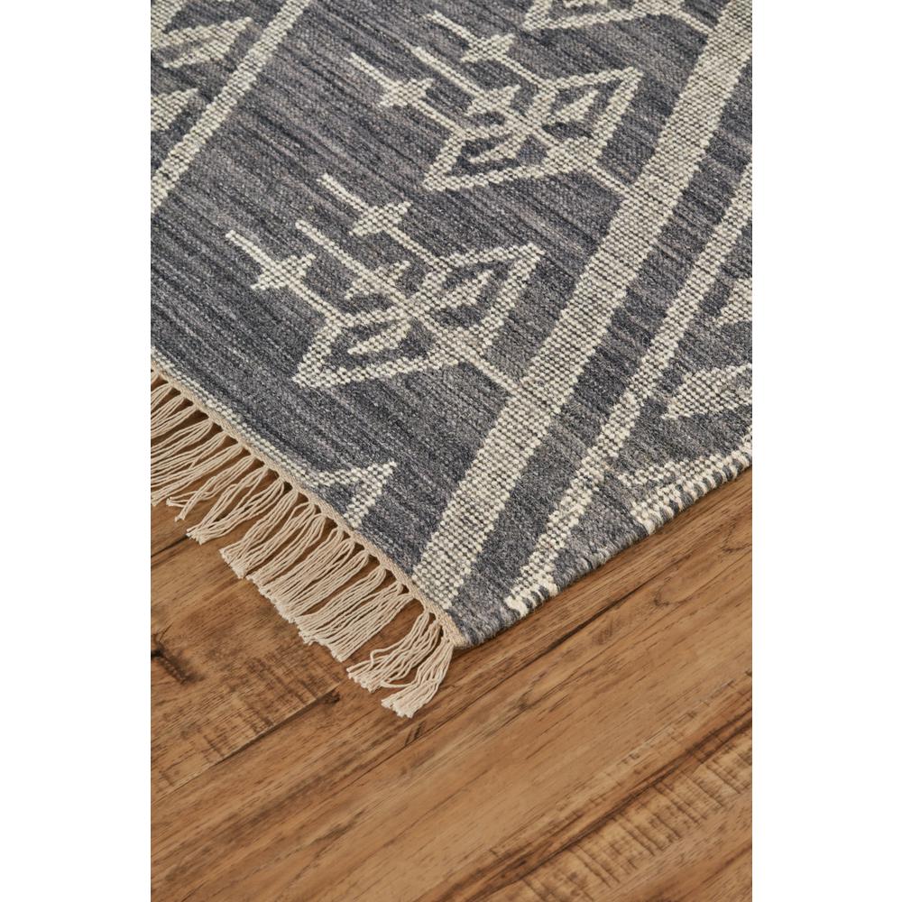 Savona Bohemian Geometric Flatweave Rug, Dusty Blue/Ivory, 8ft x 10ft Area Rug, 8590795FNVYIVYF00. Picture 2