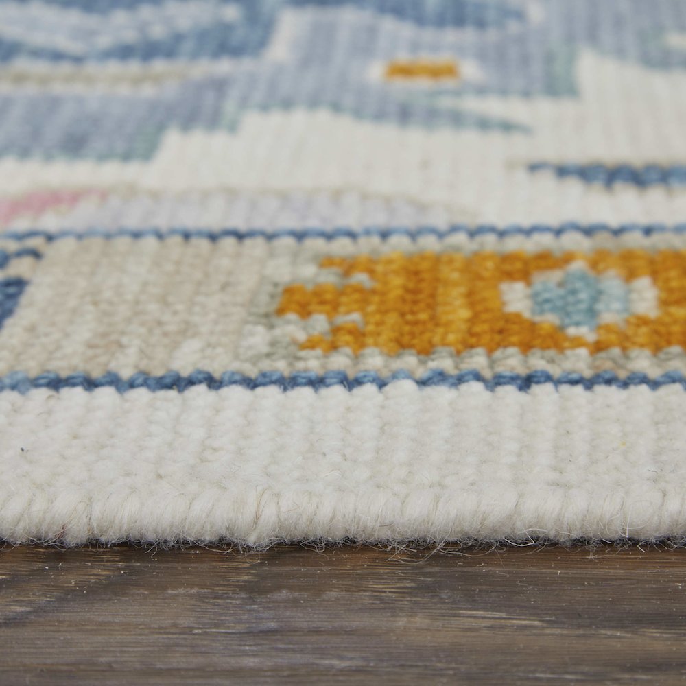 Karina Transitional Floral & Botanical, Ivory/Blue/Pink, 7'-9" x 9'-9" Area Rug. Picture 7