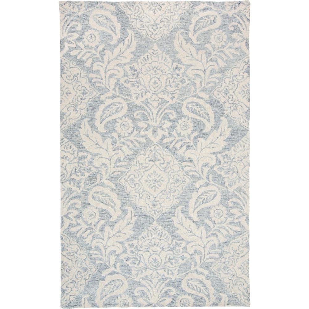 Belfort Modern Floral Paisley Rug, Celestial Blue/Ivory, 9ft x 12ft Area Rug, 8698776FBLUGRYG00. Picture 2