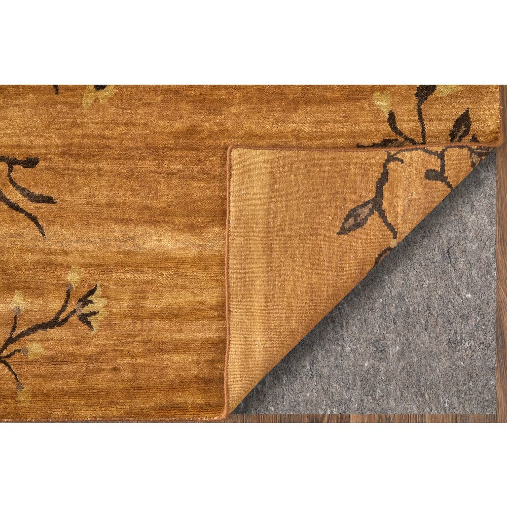 Cordonnet Transitional Floral & Botanical, Brown/Orange, 5'-6" x 8'-6" Area Rug. Picture 3