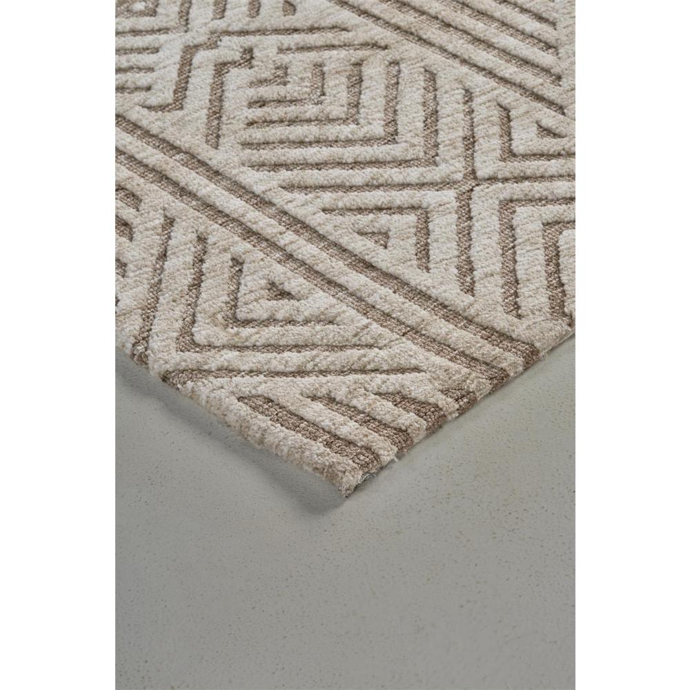 Colton Modern Diamond Art Deco Rug, Sand/Natural Tan, 5ft x 8ft Area Rug, 8748791FBRN000E10. Picture 3