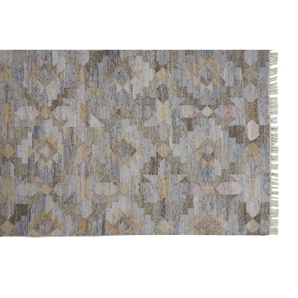Beckett Eco Moroccan Ornamental Mosaic Rug, Blue/Tan/Brown, 8ft x 10ft Area Rug, 8900818FGRYMLTF00. Picture 3