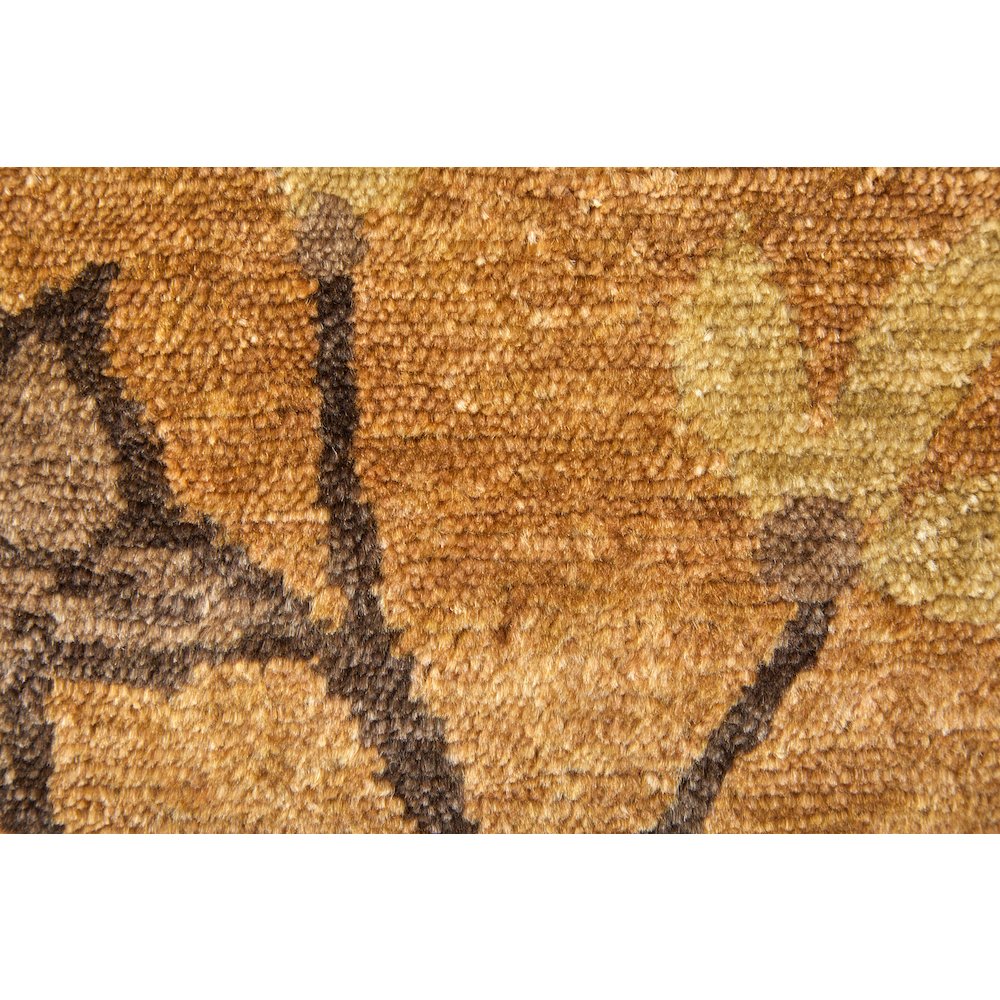 Cordonnet Transitional Floral & Botanical, Brown/Orange, 5'-6" x 8'-6" Area Rug. Picture 5