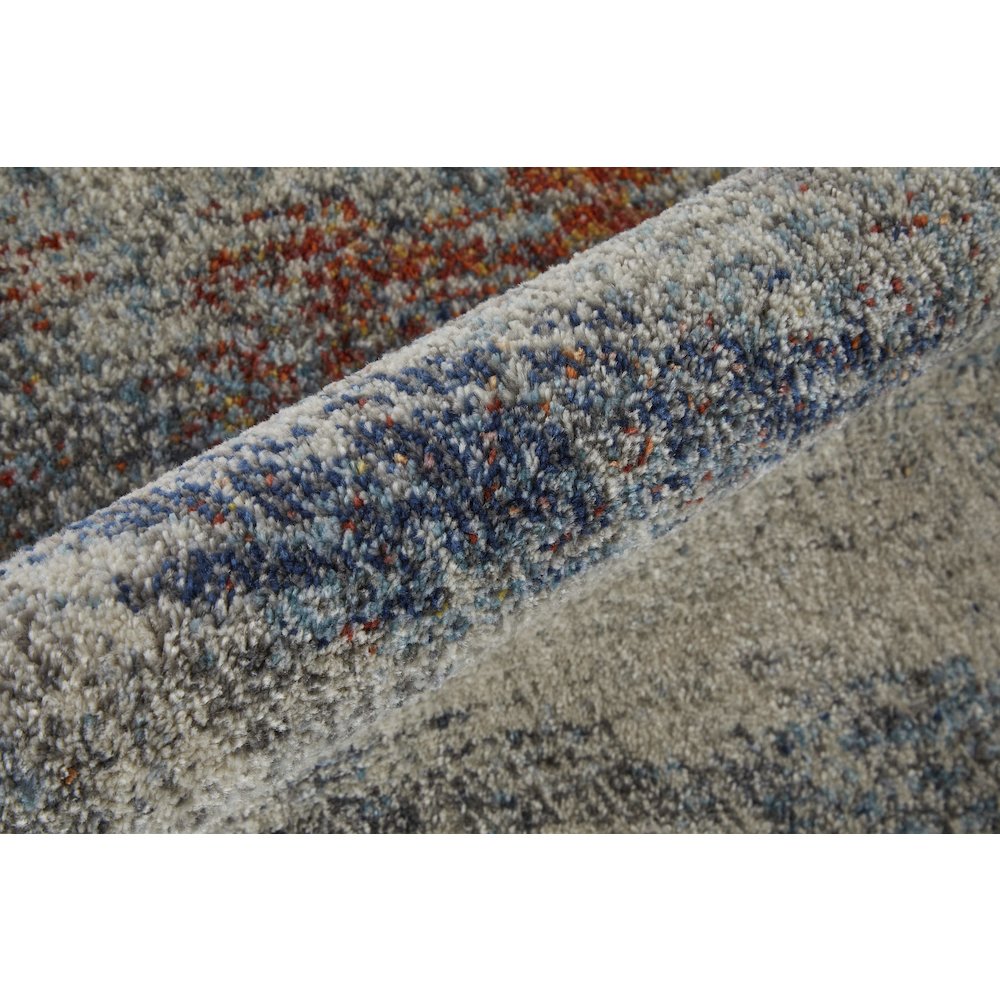 Edgemont Modern Abstract, Ivory/Orange/Blue, 10' x 14' Area Rug. Picture 5