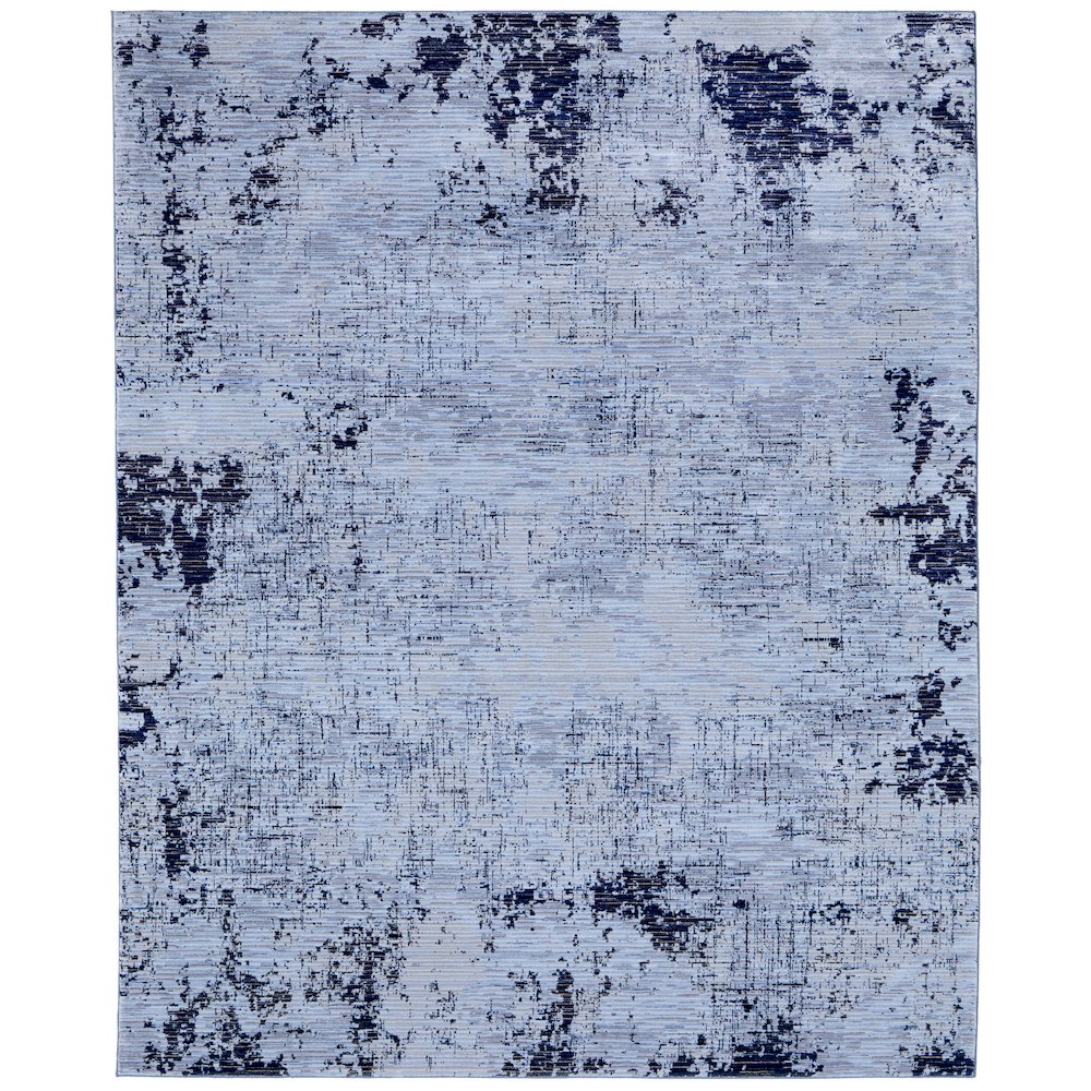 Sonora Modern Abstract, Blue/Black, 9'-0" x 12'-8" Area Rug. Picture 1