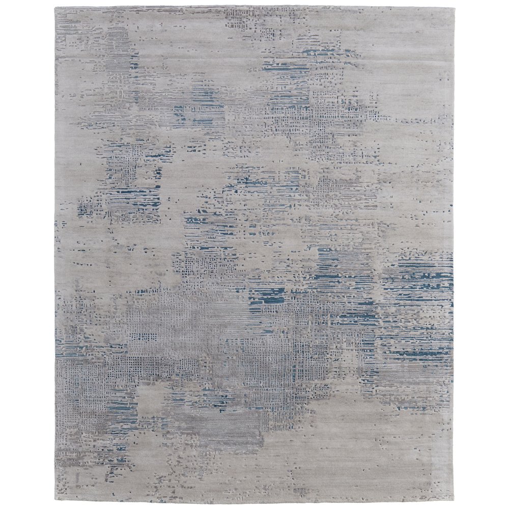 Zarah Modern Abstract, Gray/Taupe/Blue, 3'-6" x 5'-6" Accent Rug. Picture 1