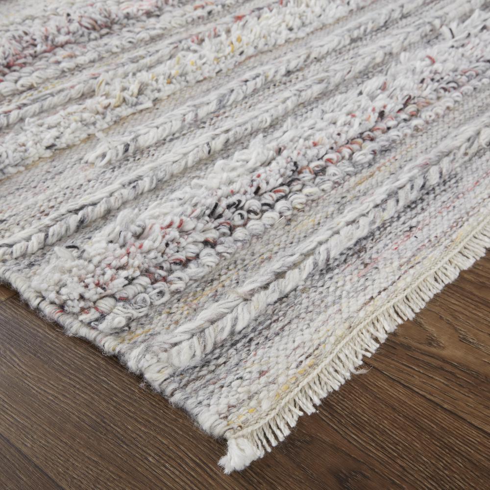 Alden Contemporary Bohemian Shag Rug, Gray/Red/Yellow, 9ft x 12ft Area Rug, ALD8637FMLT000G00. Picture 3