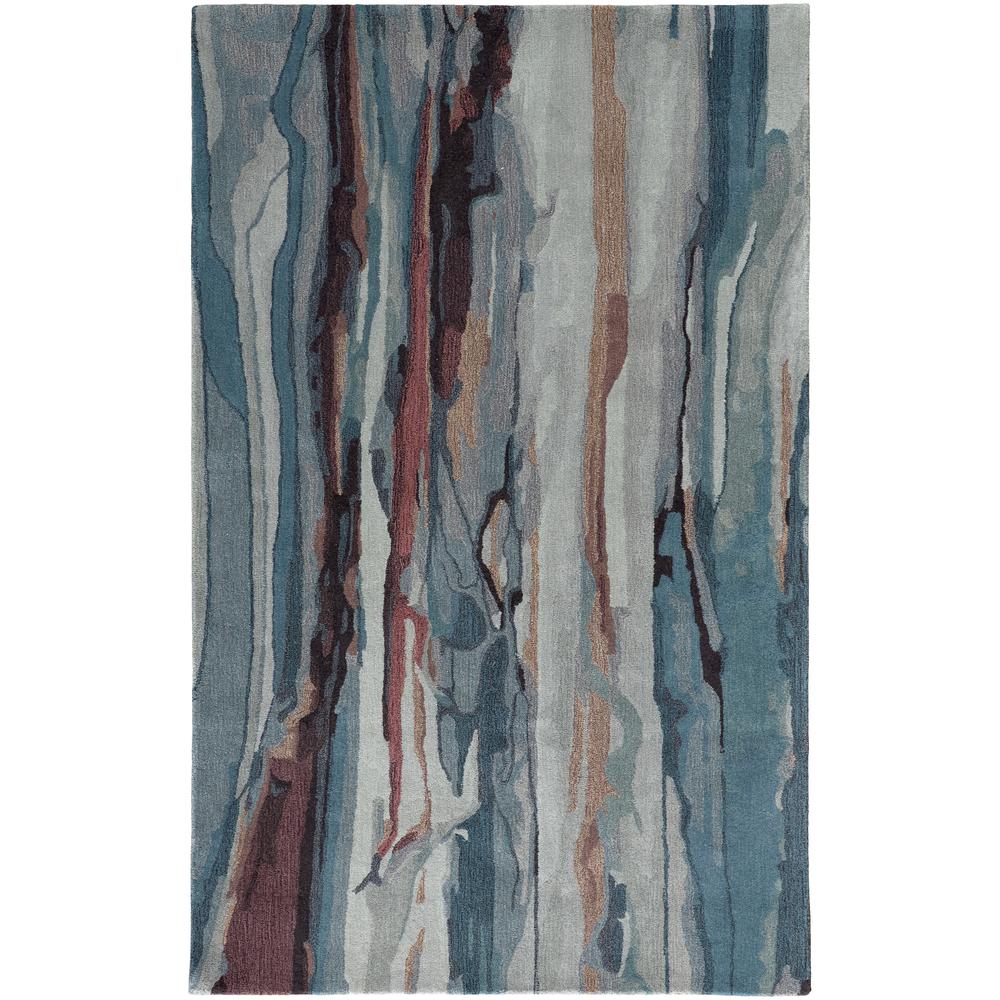 Amira Contemporary Watercolor Rug, Crystal Teal/Red/Tan, 9ft x 12ft Area Rug, AMI8634FTELMLTG00. Picture 2