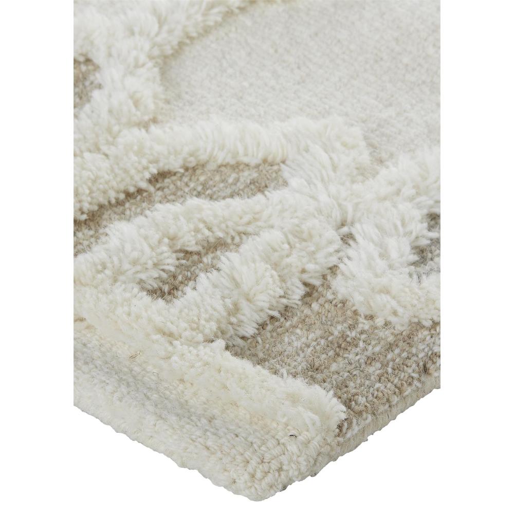 Anica Moroccan Wool Rug w/Ornamental Diamonds, Ivory/Tan, 5ft x 8ft Area Rug, ANC8011FIVY000E10. Picture 3