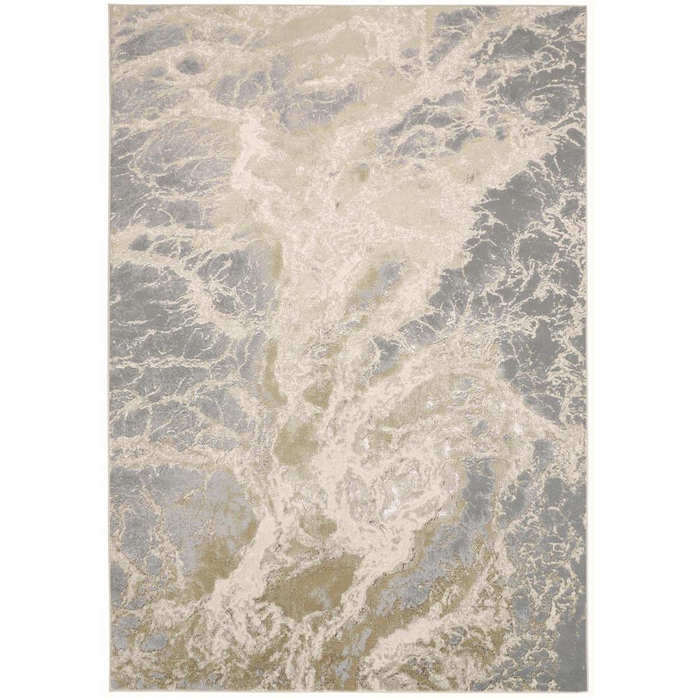 Aura Modern Marbled Rug, Beige/Gray/Gold, 5ft x 8ft Area Rug, AUR3563FBGEGRYE10. Picture 2