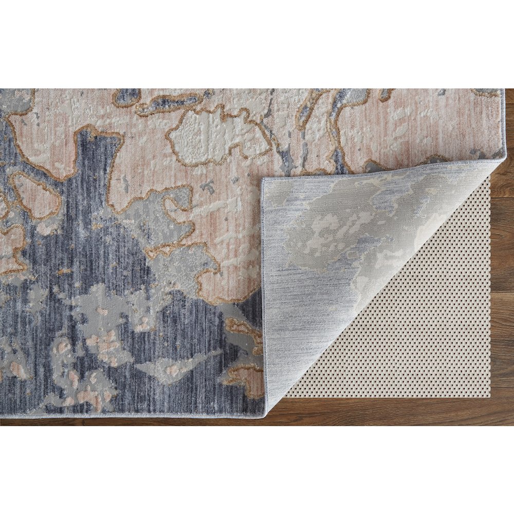 Laina Transitional Abstract, Tan/Blue, 5' x 7'-10" Area Rug. Picture 4