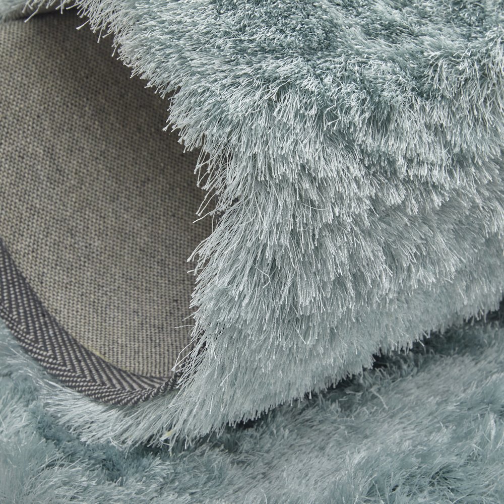 Indochine Plush Shag Rug with Metallic Sheen, Light Aqua Blue, 2ft-6in x 6ft, Runner, 4944550FLAQ000I26. Picture 7