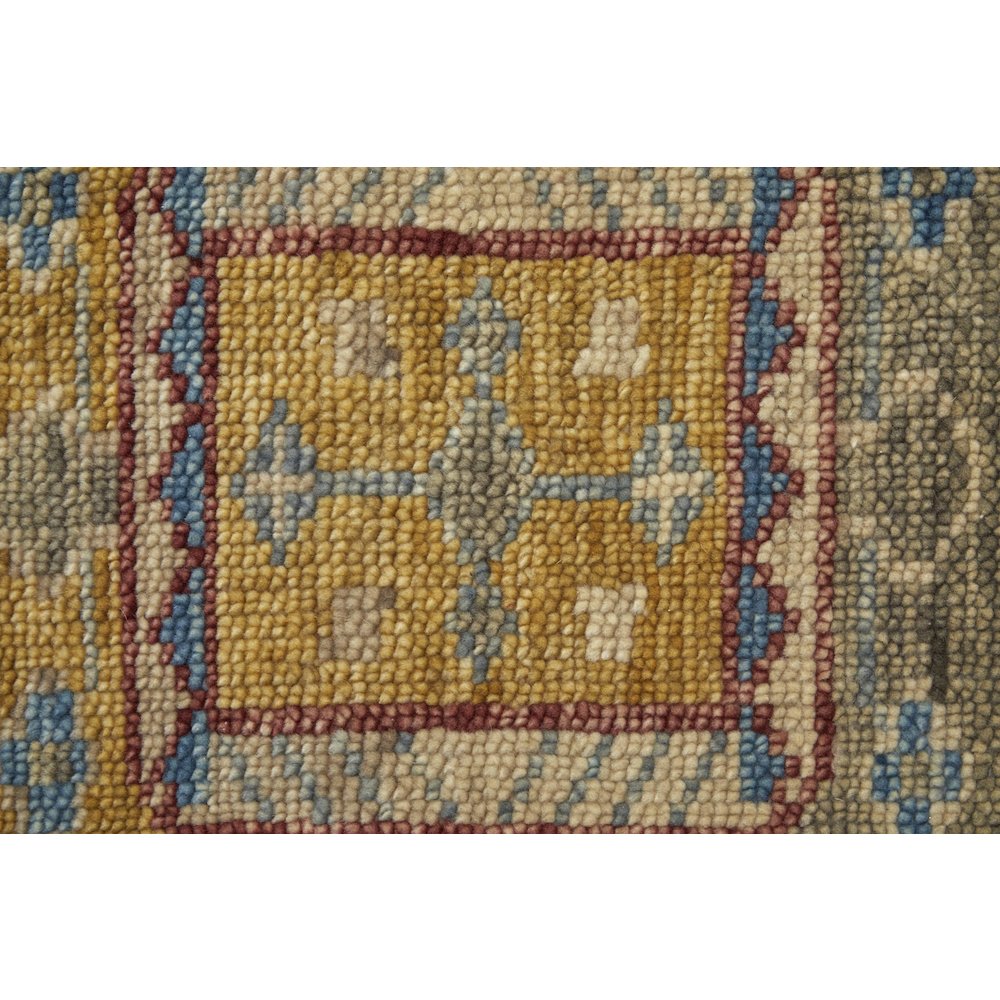 Fillmore Traditional Geometric, Blue/Yellow/Red, 3' x 5' Accent Rug. Picture 6