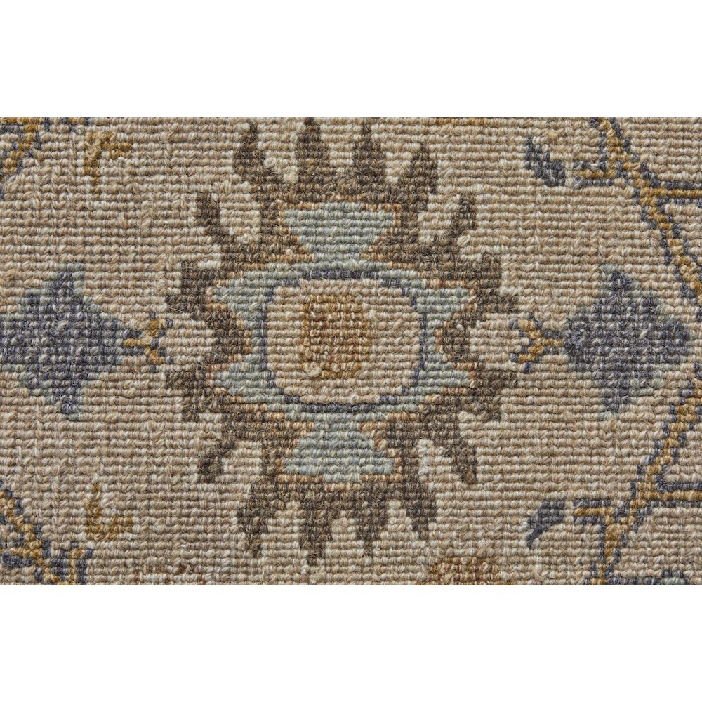 Corbitt Traditional Oriental, Tan/Blue/Gold, 3'-6" x 5'-6" Accent Rug. Picture 6