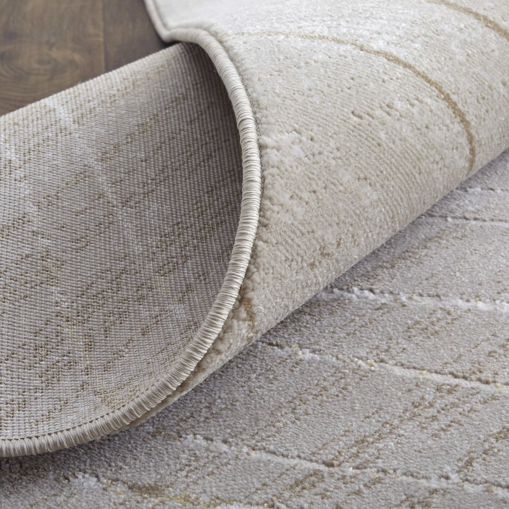Waldor Modern Abstract, Taupe/Brown/Silver, 1'-8" x 2'-10" Accent Rug. Picture 8