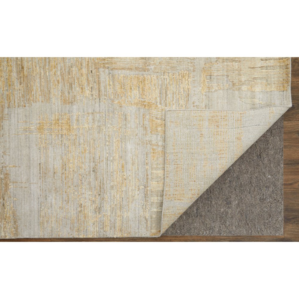 Eastfield Modern Abstract, Yellow/Ivory/Gold, 10' x 14' Area Rug. Picture 4