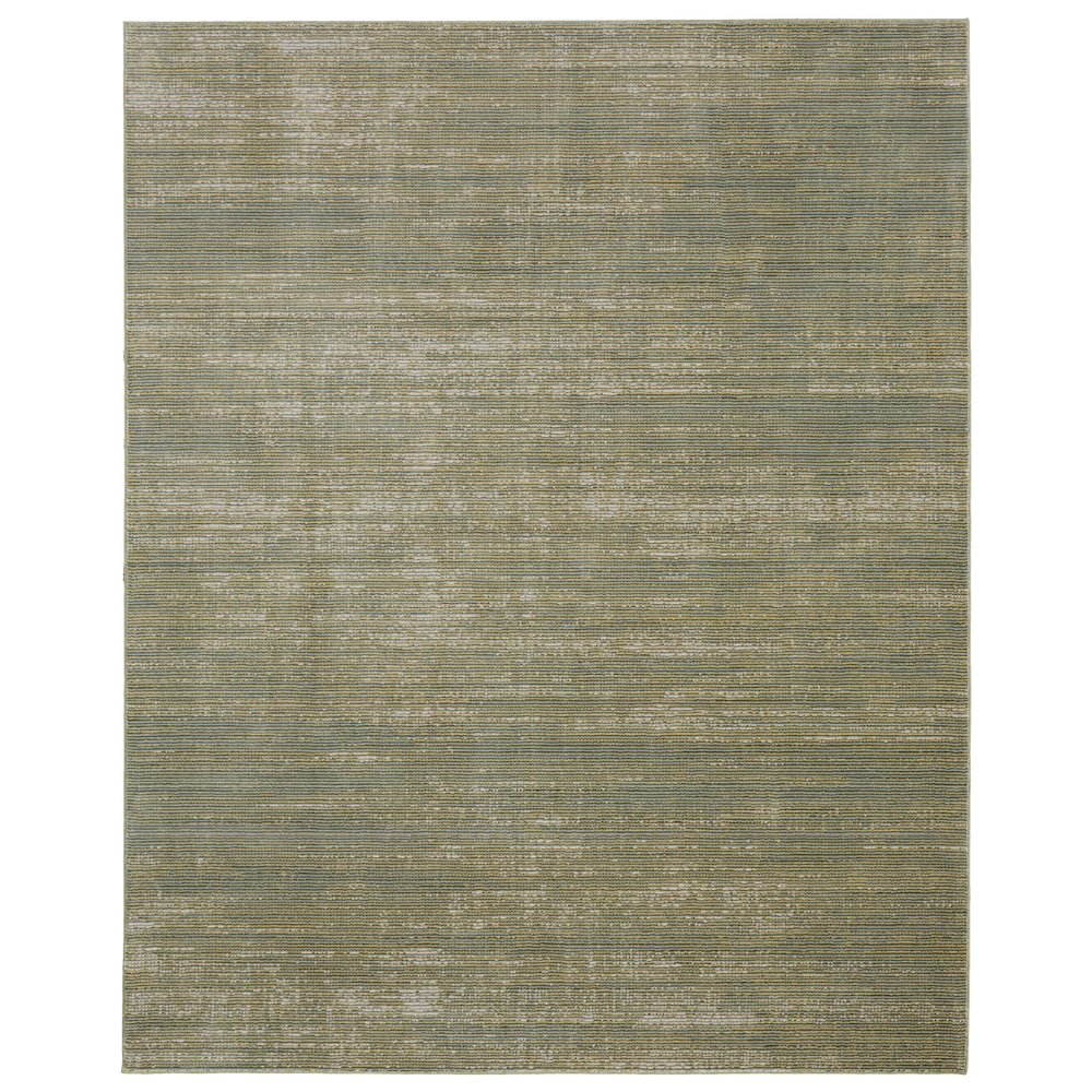 Deja Modern Solid, Green/Tan, 7'-10" x 10'-3" Area Rug. Picture 1