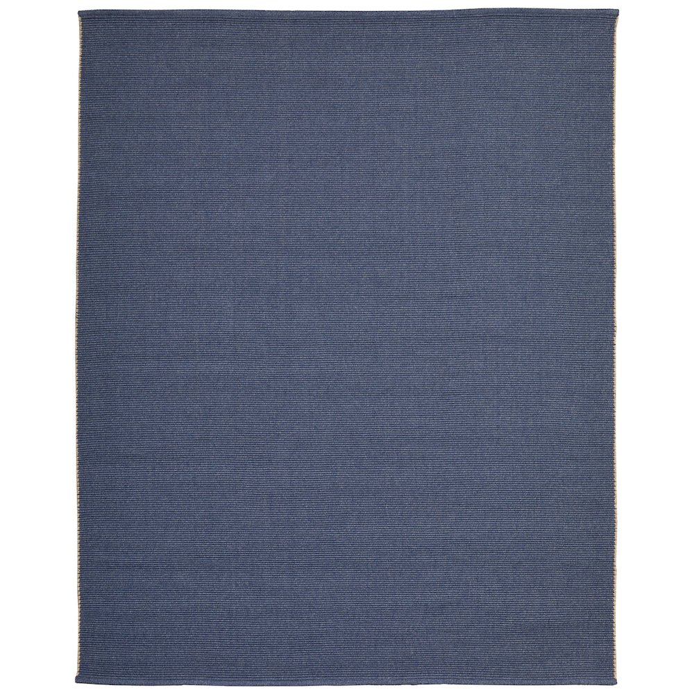 Theo Modern Solid, Blue/Tan, 8' x 10' Area Rug. Picture 1