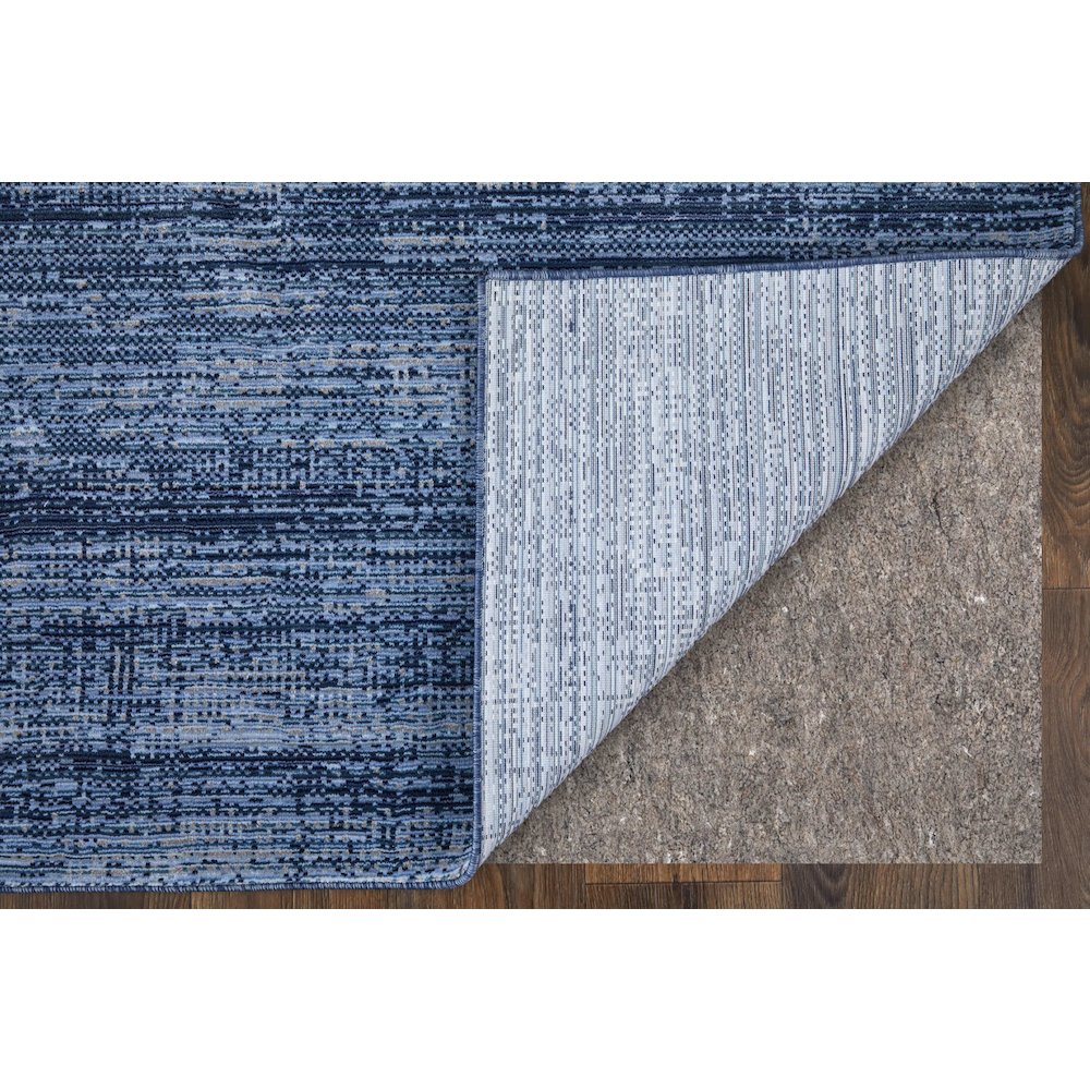 Deja Modern Solid, Blue/Silver, 5' x 7'-6" Area Rug. Picture 3