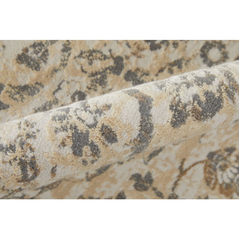 Celene Traditional Bordered, Ivory/Tan/Gray, 9' x 12' Area Rug. Picture 5