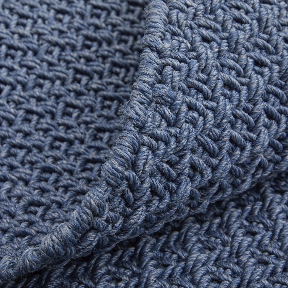 Tito Modern Solid, Blue, 8' x 10' Area Rug. Picture 6
