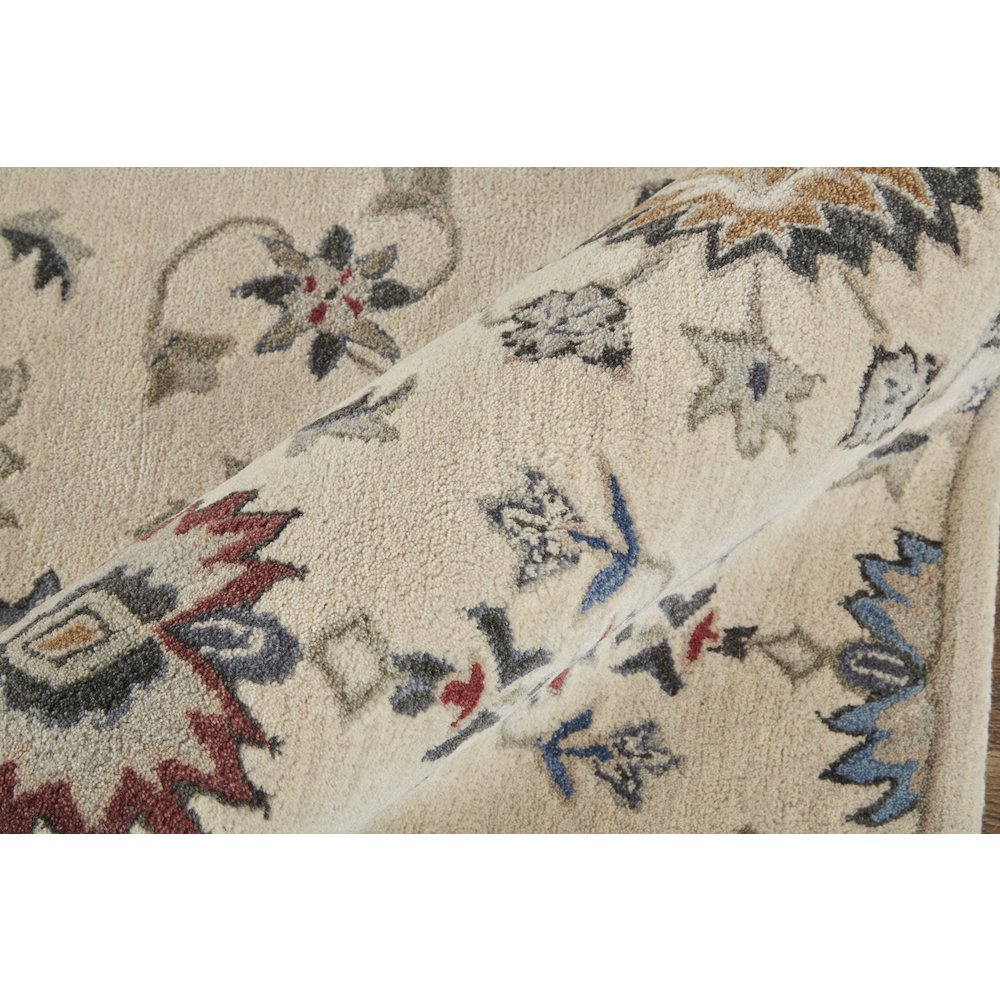 Rylan Transitional Floral & Botanical, Ivory/Blue/Tan, 8' x 10' Area Rug. Picture 5