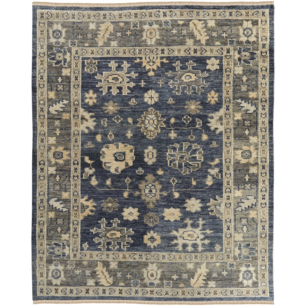 Fillmore Traditional Floral & Botanical, Blue/Gray, 2' x 3' Accent Rug. Picture 1