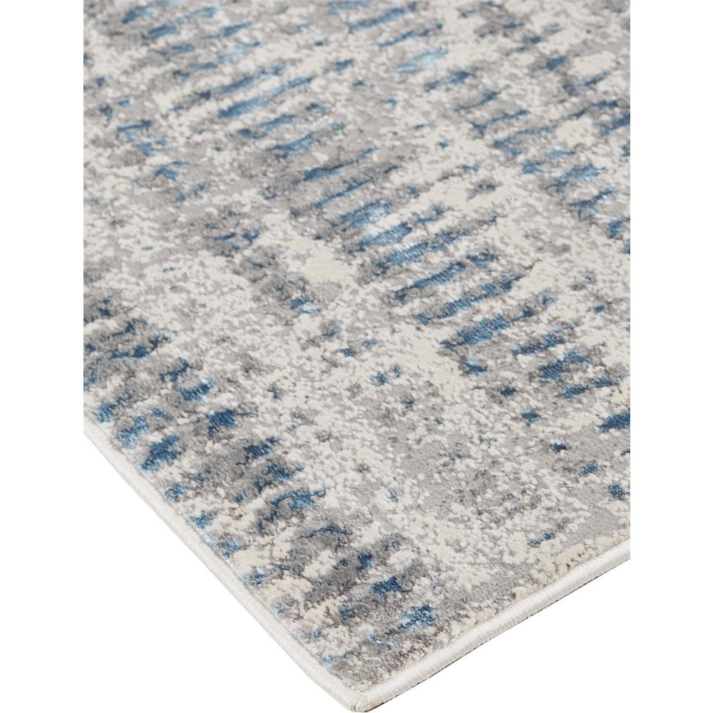 Azure Modern Abstract, Blue/Gray/Ivory, 12' x 18' Area Rug. Picture 3