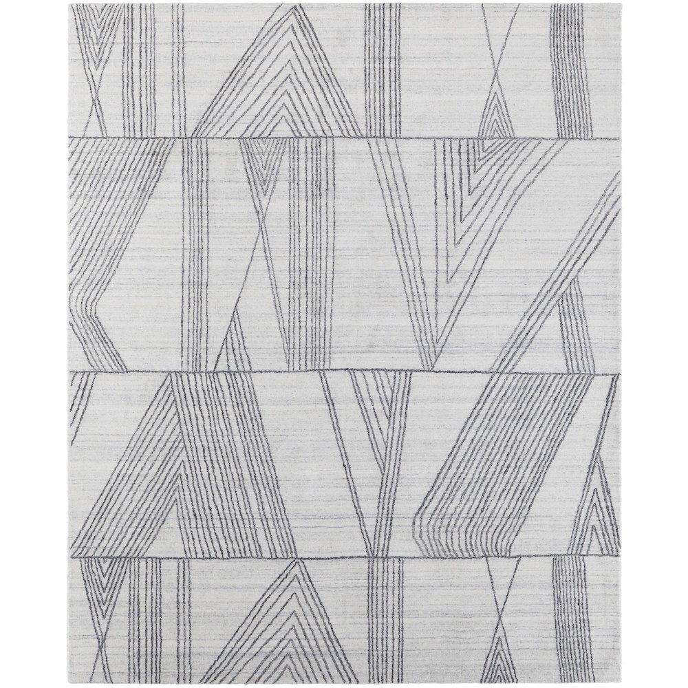 Whitton Modern Abstract, Ivory/Black, 2' x 3' Accent Rug. Picture 1