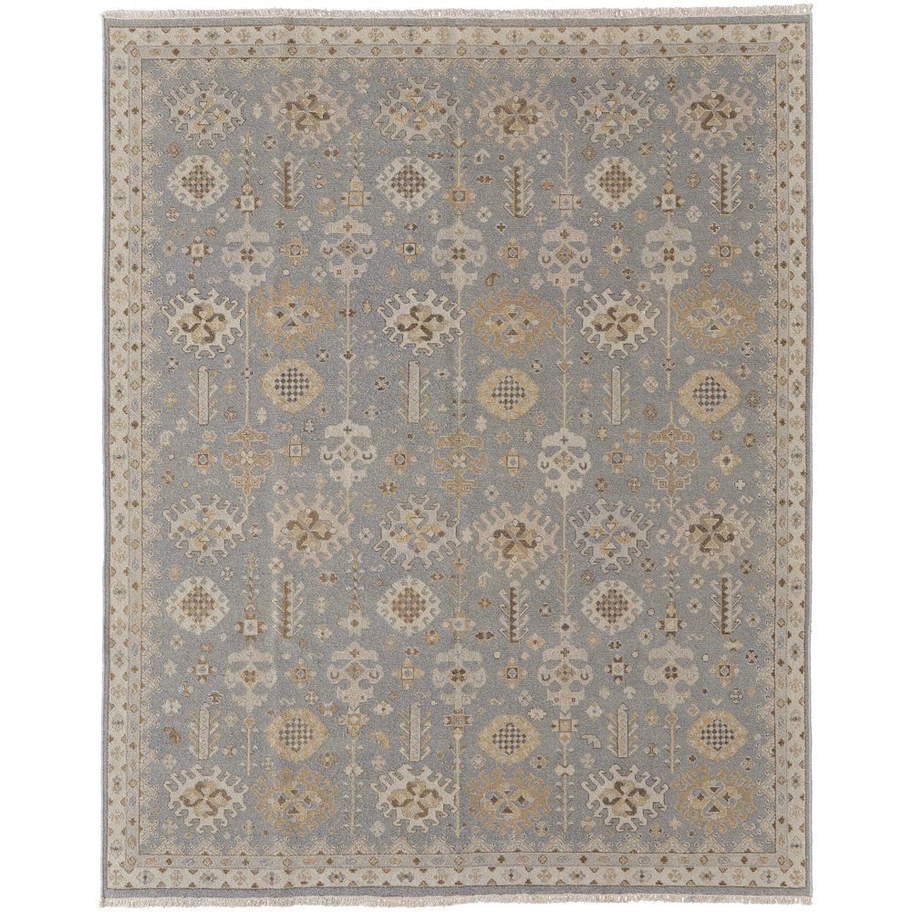Corbitt Traditional Oriental, Blue/Gray/Ivory, 8'-6" x 11'-6" Area Rug. Picture 1