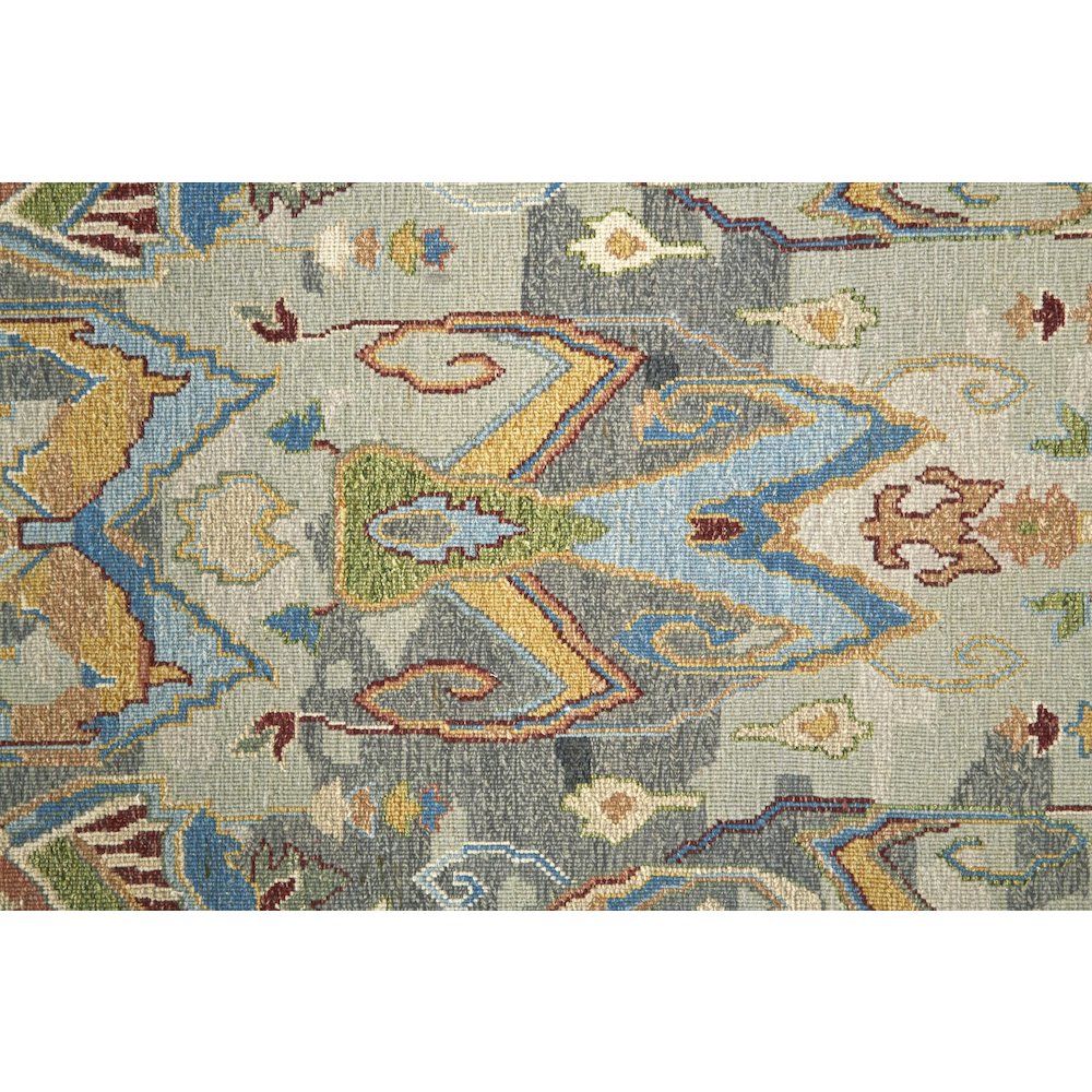 Leylan Transitional Ikat, Taupe/Tan/Orange, 5'-6" x 8'-6" Area Rug. Picture 6