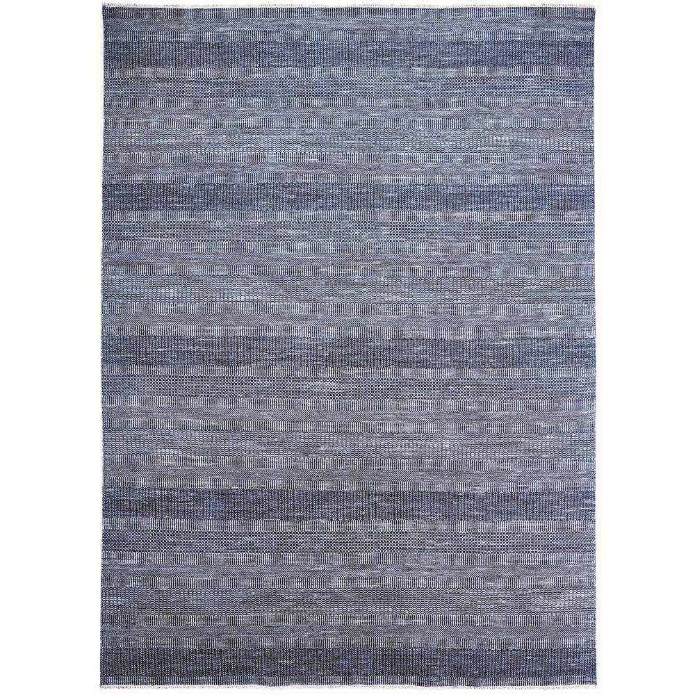 Janson Classic Striped Area Rug, Navy Blue/Silver Gray, 8ft-6in x 11ft-6in, I92I6062NVYSLVG50. Picture 1