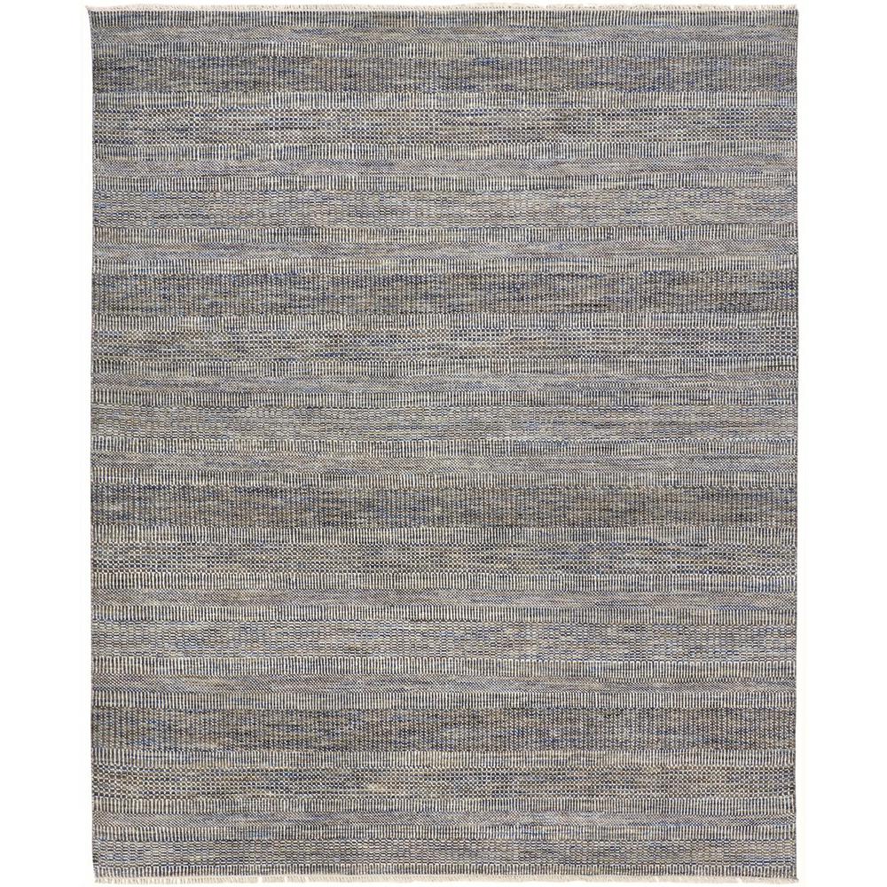 Janson Classic Striped Area Rug, Warm Gray/Bright Blue, 8ft-6in x 11ft-6in, I92I6064BLU000G50. Picture 1
