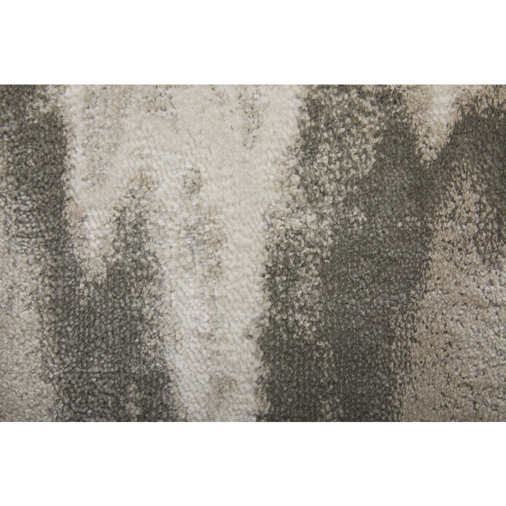 Micah Modern Abstract, Gray/Taupe/Ivory, 3'-11" x 6' Accent Rug. Picture 6