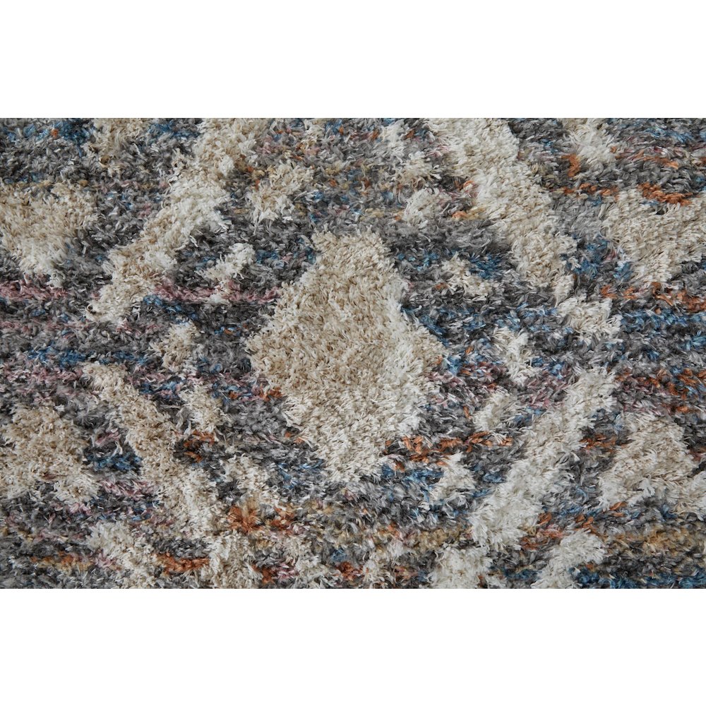 Mynka Transitional Diamond, Ivory/Gray/Taupe, 7'-11" x 10' Area Rug. Picture 6