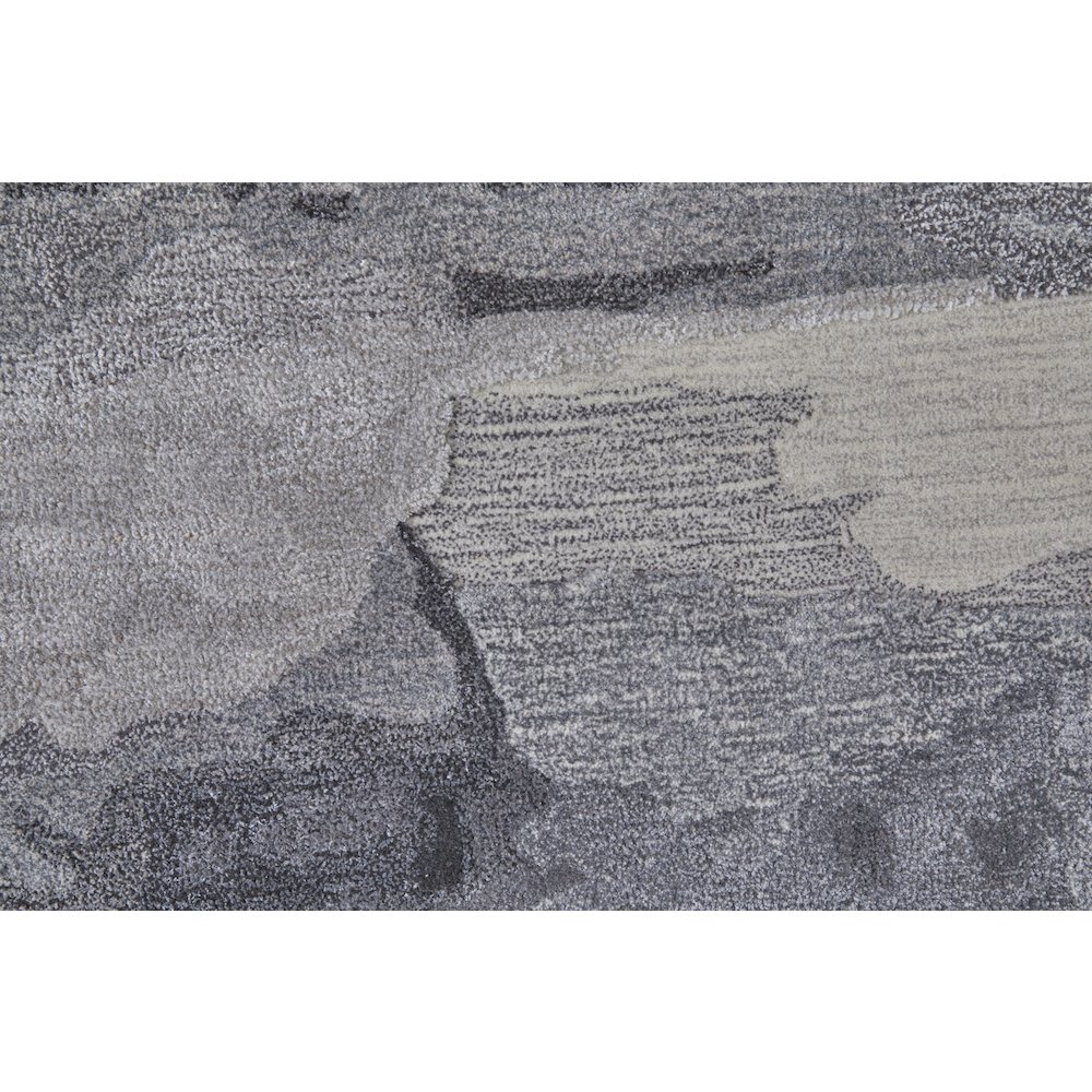 Anya Transitional Abstract, Gray/Blue/Ivory, 8' x 10' Area Rug. Picture 6
