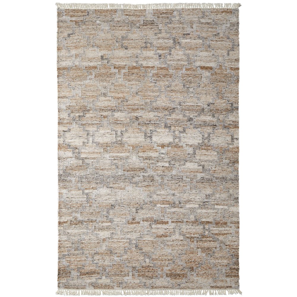 Beckett Transitional Trellis & Lattice, Tan/Gray/Ivory, 5' x 8' Area Rug. Picture 1