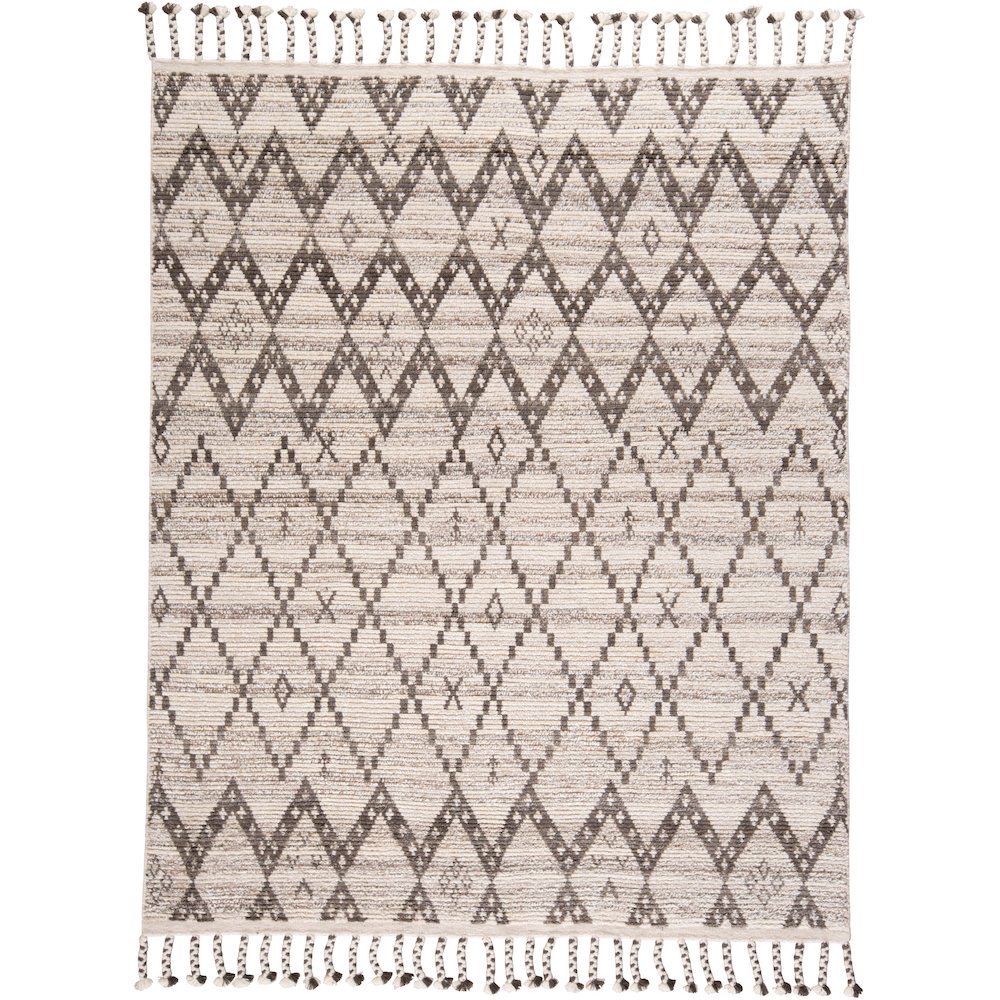 Twain Transitional Diamond, Ivory/Gray/Taupe, 8'-6" x 11'-6" Area Rug. Picture 1