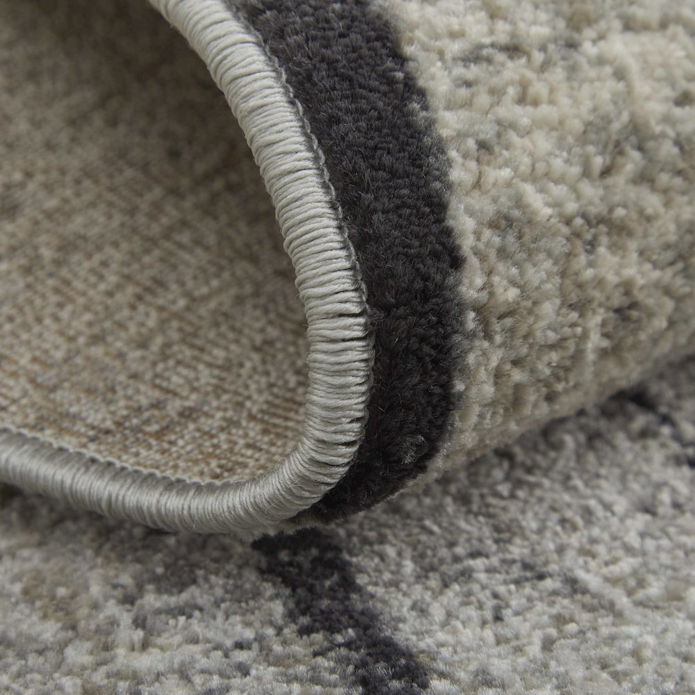 Kano Transitional Abstract, Gray/Black/Taupe, 4'-3" x 6'-3" Accent Rug. Picture 7