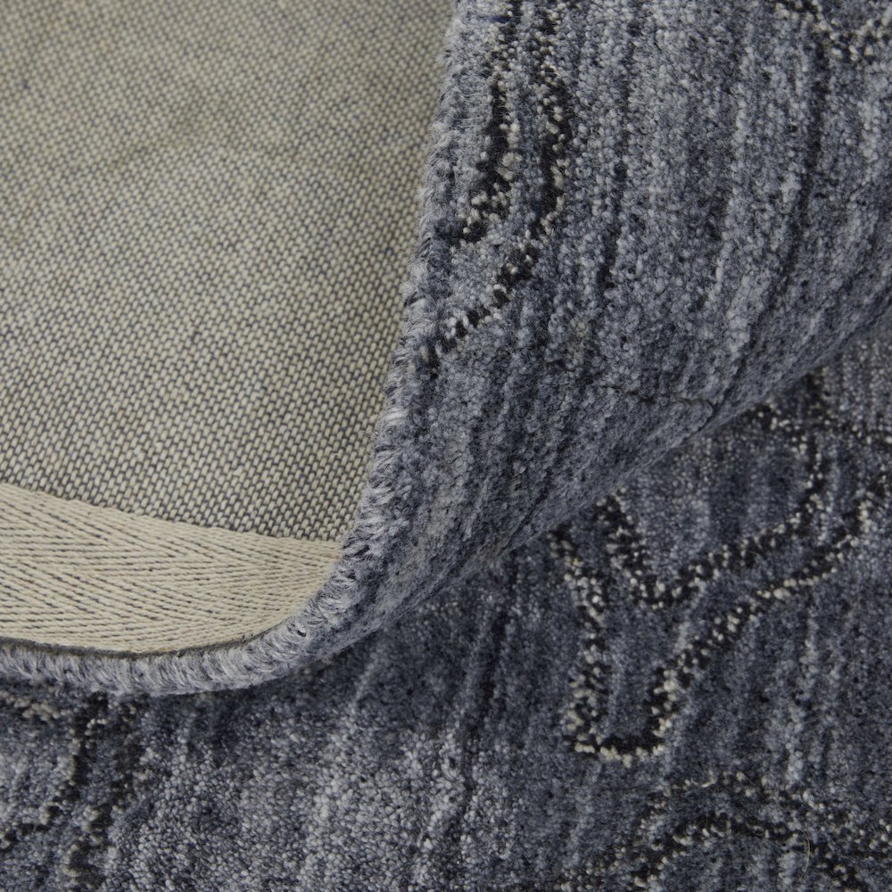 Whitton Modern Abstract, Gray/Blue, 9' x 12' Area Rug. Picture 7