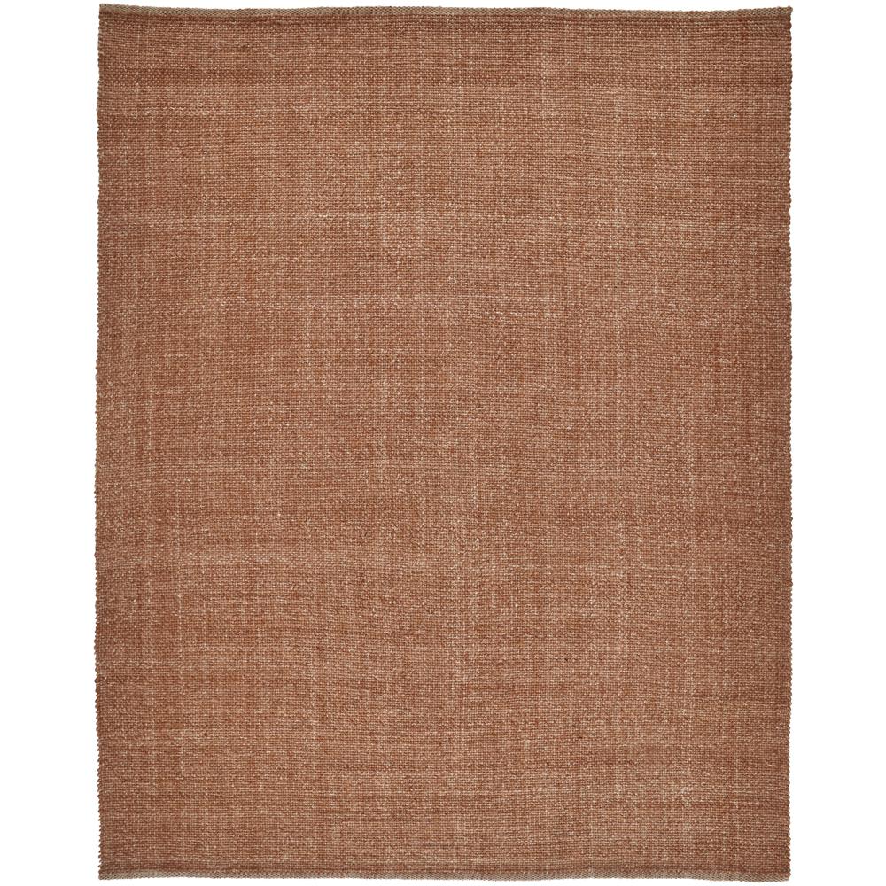 Naples Space Dyed In/Outdoor Flatweave, Rust Orange, 10ft x 14ft Area Rug, NAP0751FORN000H00. Picture 2