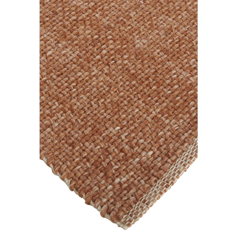 Naples Space Dyed In/Outdoor Flatweave, Rust Orange, 10ft x 14ft Area Rug, NAP0751FORN000H00. Picture 3