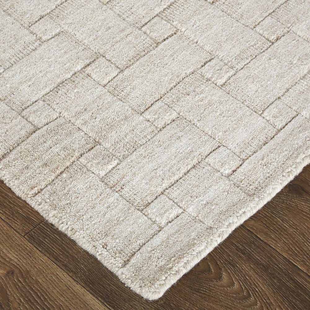 Redford Transitional Solid, Ivory, 5' x 8' Area Rug. Picture 3
