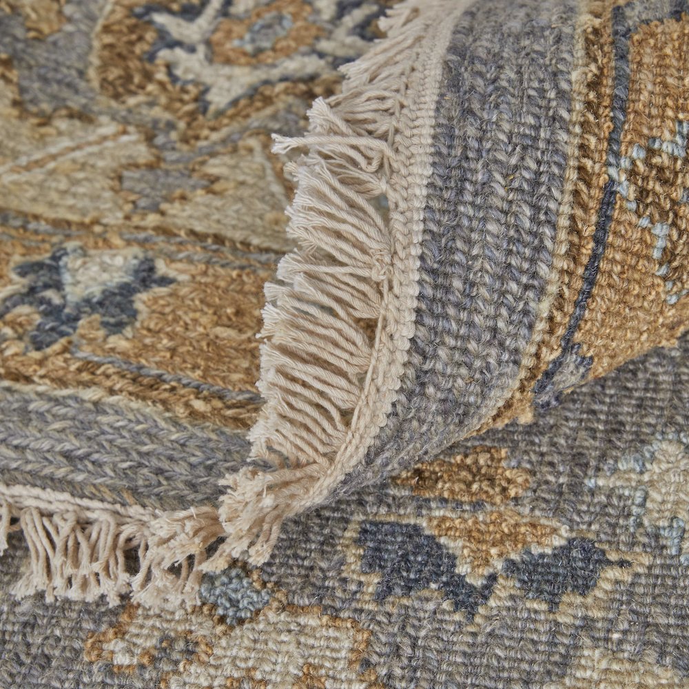 Corbitt Traditional Oriental, Gray/Gold, 9'-6" x 13'-6" Area Rug. Picture 7