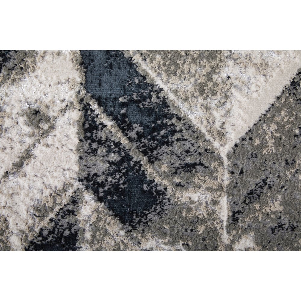 Micah Modern Chevron, Black/Gray/Silver, 8' x 10' Area Rug. Picture 5