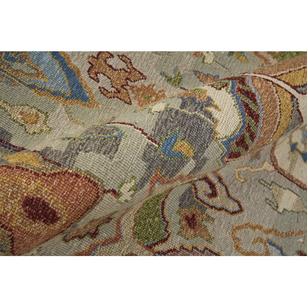 Leylan Transitional Ikat, Taupe/Tan/Orange, 5'-6" x 8'-6" Area Rug. Picture 5
