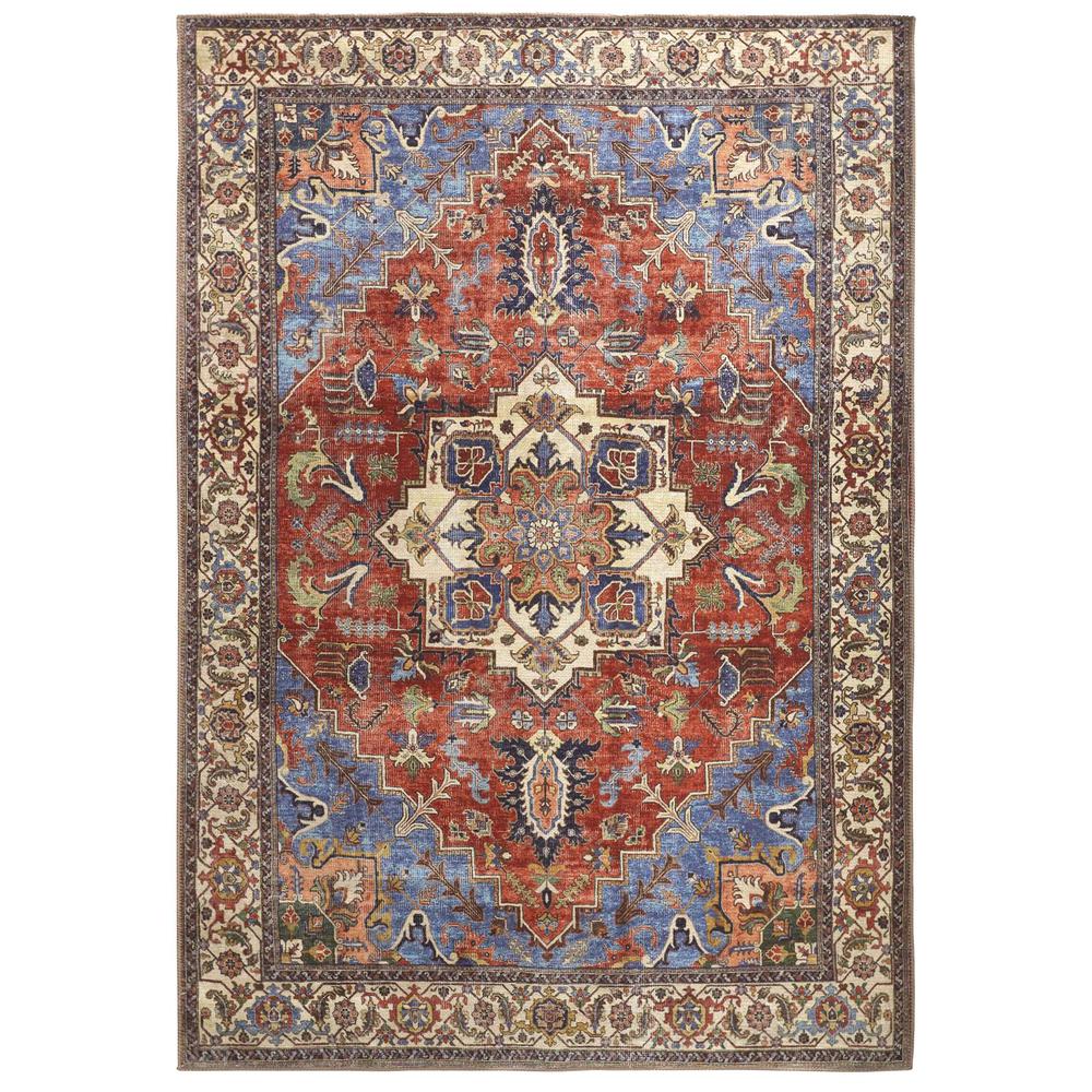 Percy Vintage Medallion Area Rug, Rust/Nav Blue/Beige, 7ft-10in x 9ft-10in, PRC39AHFBLURSTF71. Picture 2