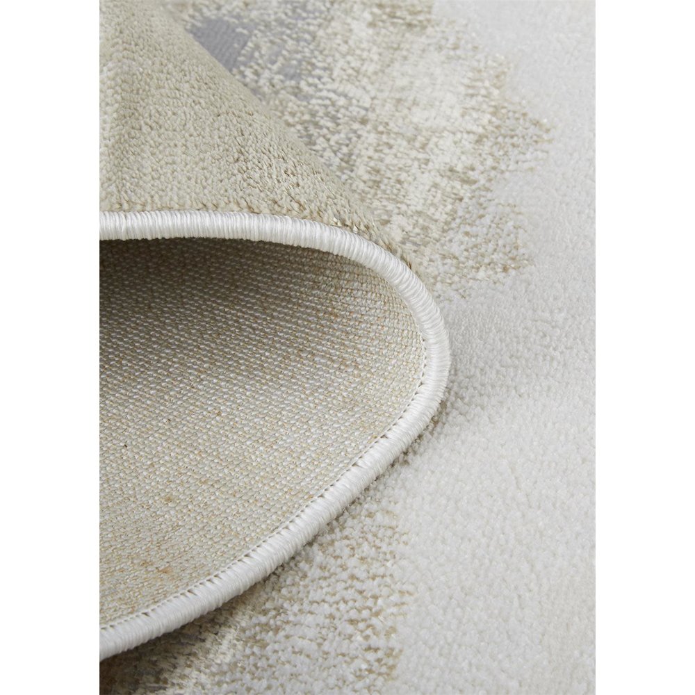 Aura Modern Abstract, Ivory/Tan/Gray, 3'-11" x 6' Accent Rug. Picture 6