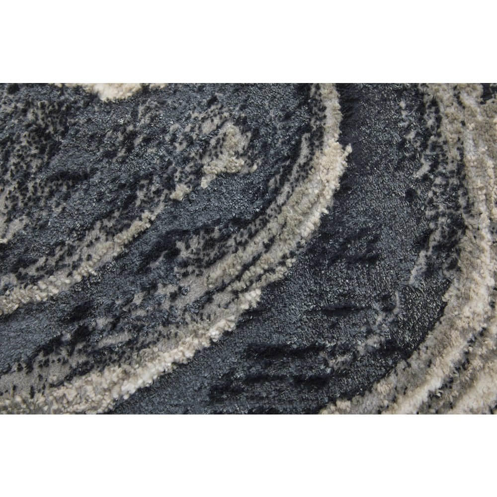 Micah Modern Abstract, Ivory/Black/Taupe, 6'-7" x 9'-6" Area Rug. Picture 6
