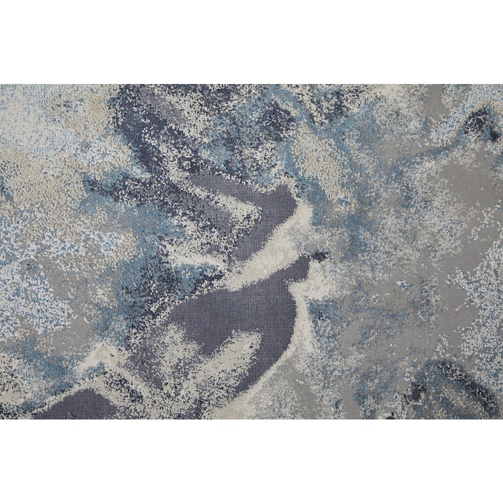 Astra Transitional Abstract, Blue/Gray/Ivory, 1'-8" x 2'-10" Accent Rug. Picture 6